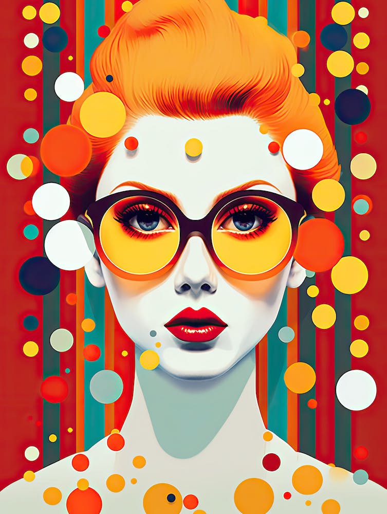 Retro Pop Magie: Ein Kaleidoskop der Farben