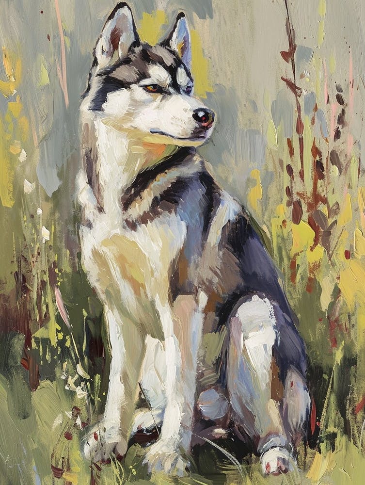 Siberian Husky - Peinture Acrylique 3