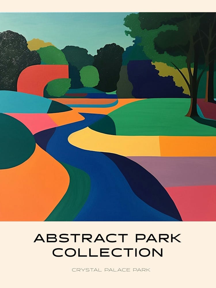 Abstract Park Collection Poster Crystal Palace Park London 4