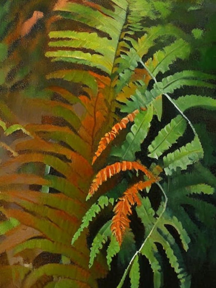 Rusty Back Fern Cézanne Style