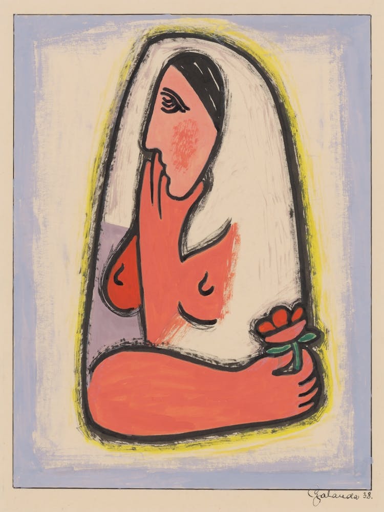 Woman With A Flower, Mikuláš Galanda