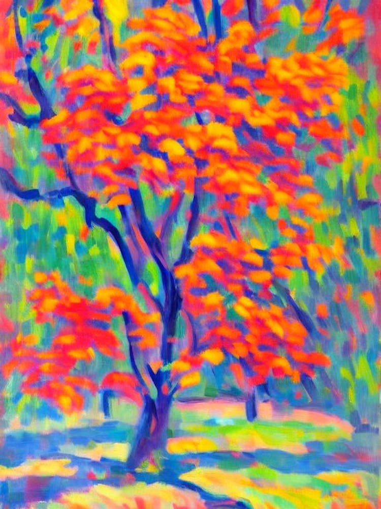 Kentucky Coffeetree tree Abstract Block Colour
