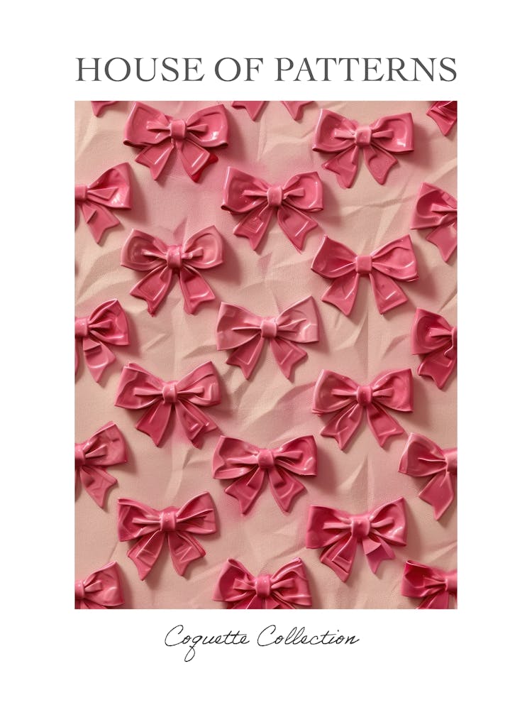 Cherry Bows Collection 4 Pattern Poster