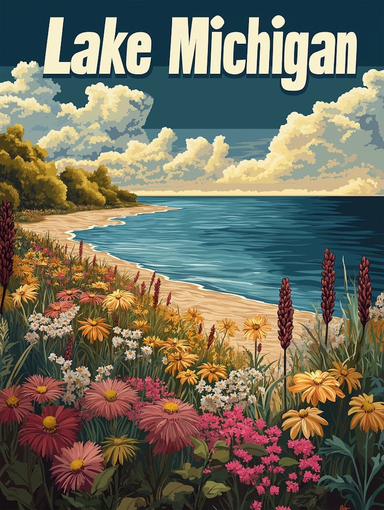 Poster Of Lake Michigan Small