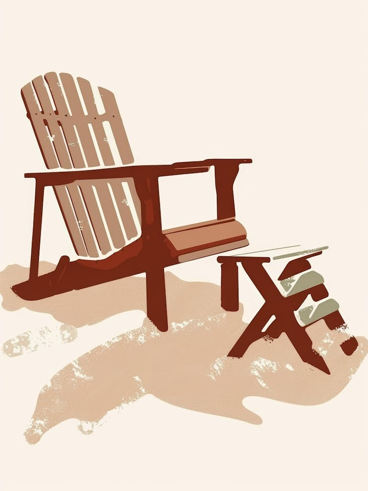 Adirondack Chair And Stool