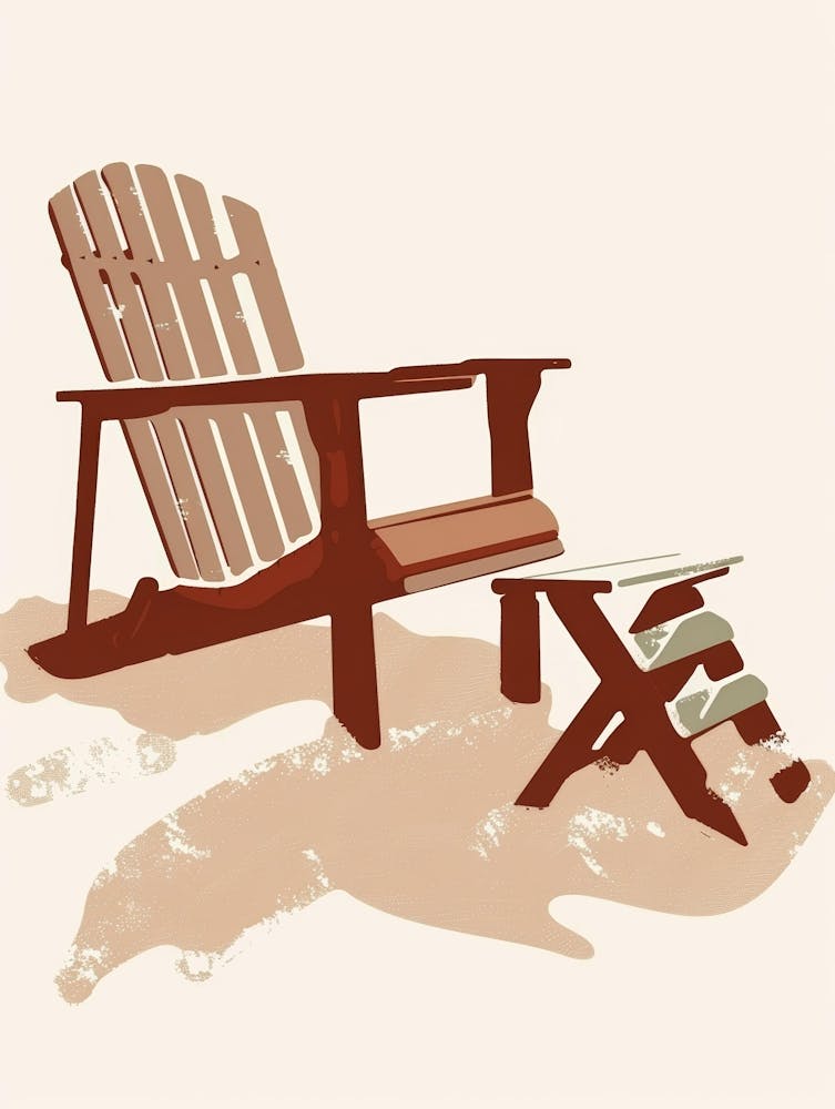 Adirondack Chair And Stool