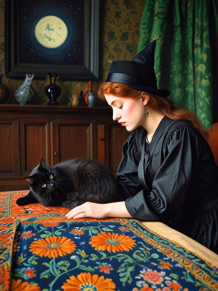 Witch And Cat 1