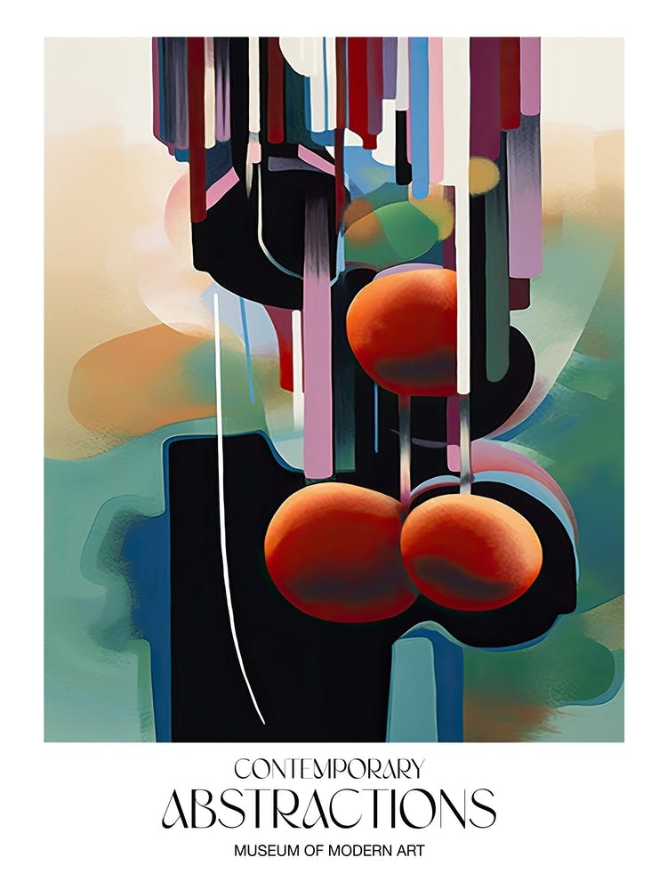Cherries Abstract Exhibition Poster
