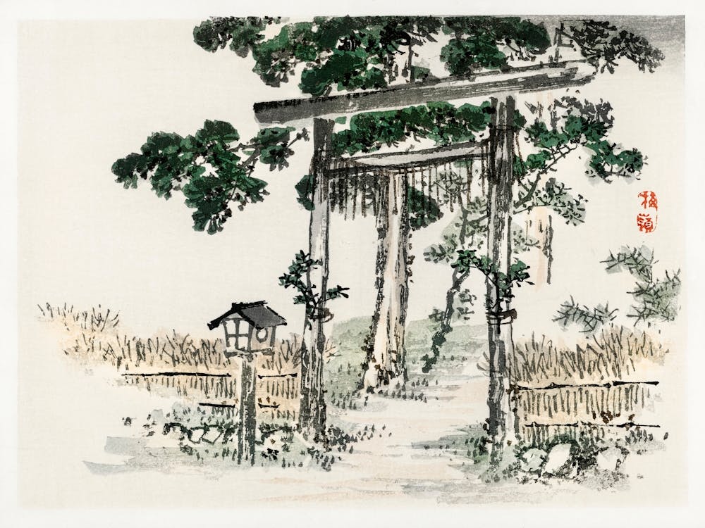Shrine Gate, Kōno Bairei