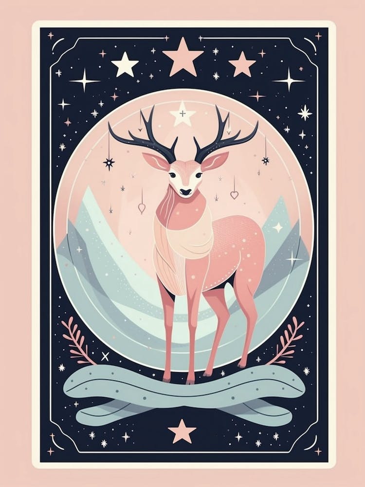 Deer Tarot Card Style 