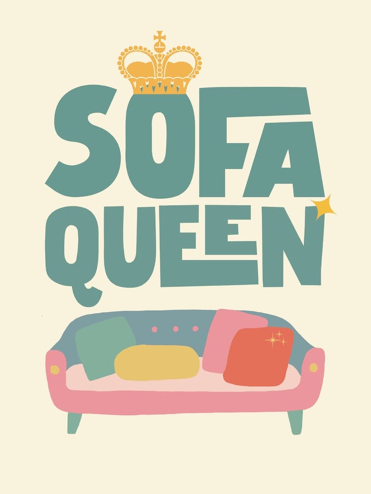 Living Room Wall Art Lounge Wall Art Tv Lover Print Sofa Queen Print Living Room Inspiration Royal Wall Art Fun Print