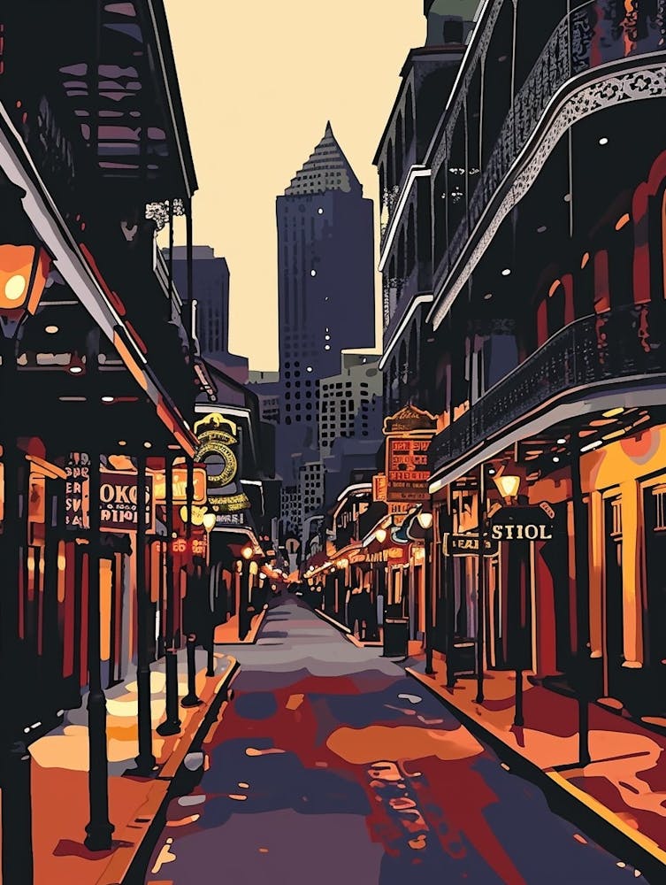 Bourbon Street Storybook Illustration 1