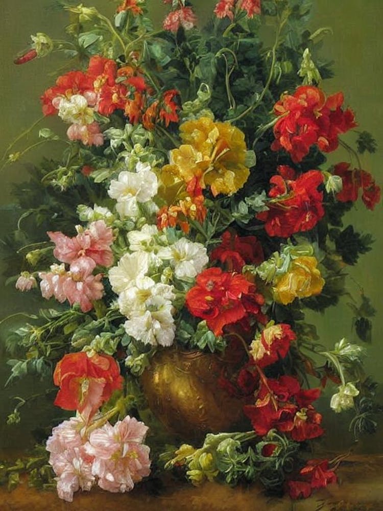 Snapdragons Painting 2 Flower