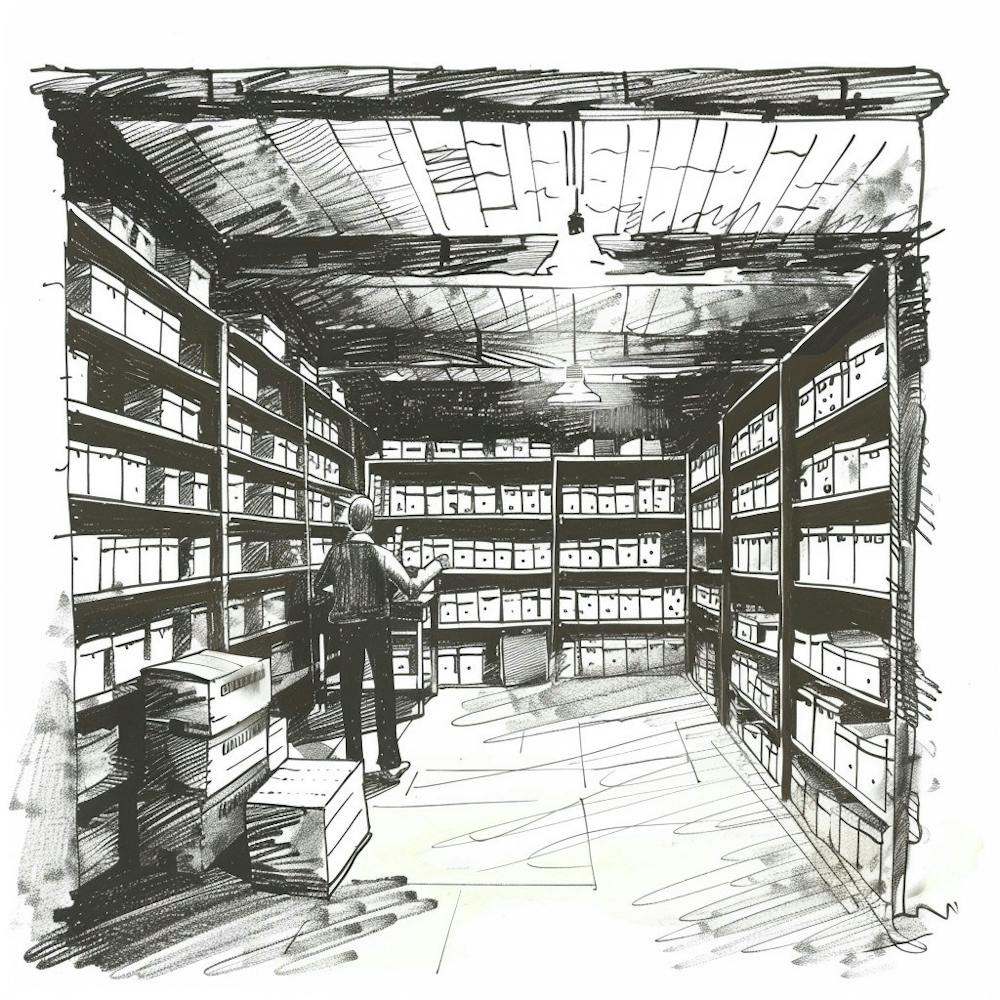 Man In A Library 1