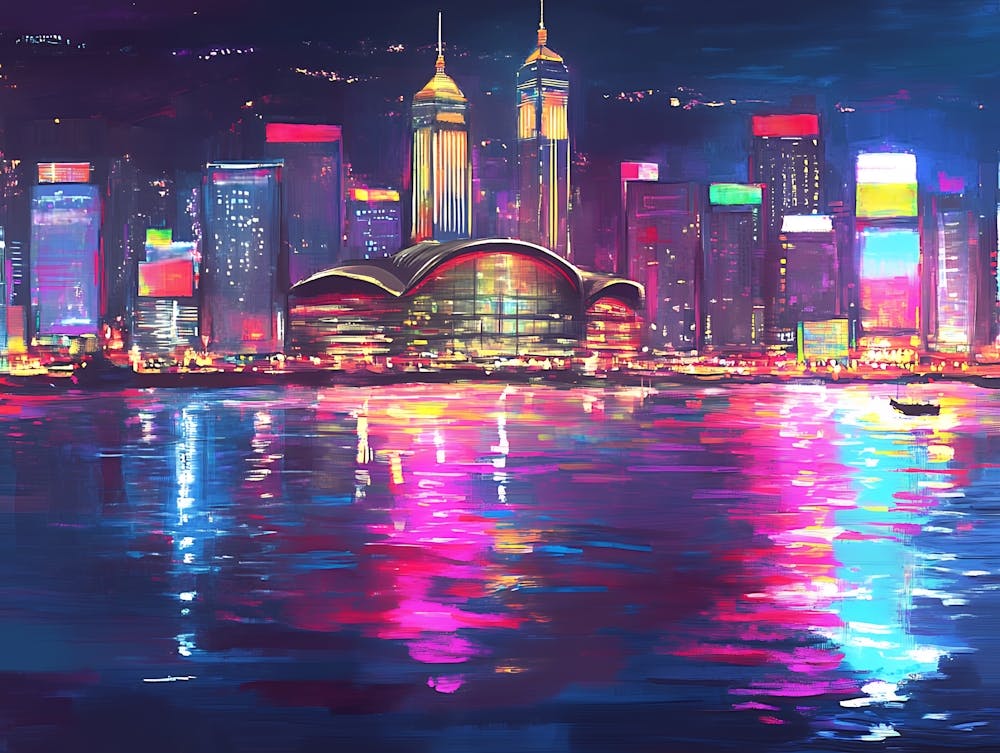 Hong City At Night