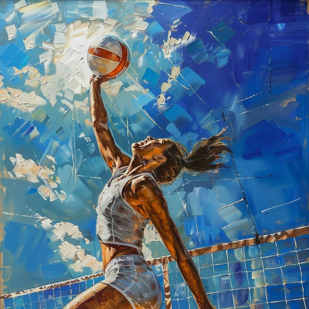 A Volleyball Spike Oil Painting Illustration 1718706264 1