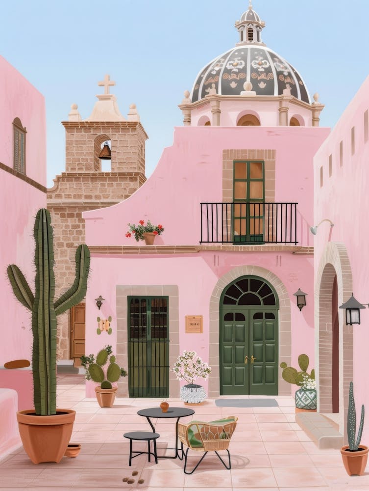 Pink Mexican Town