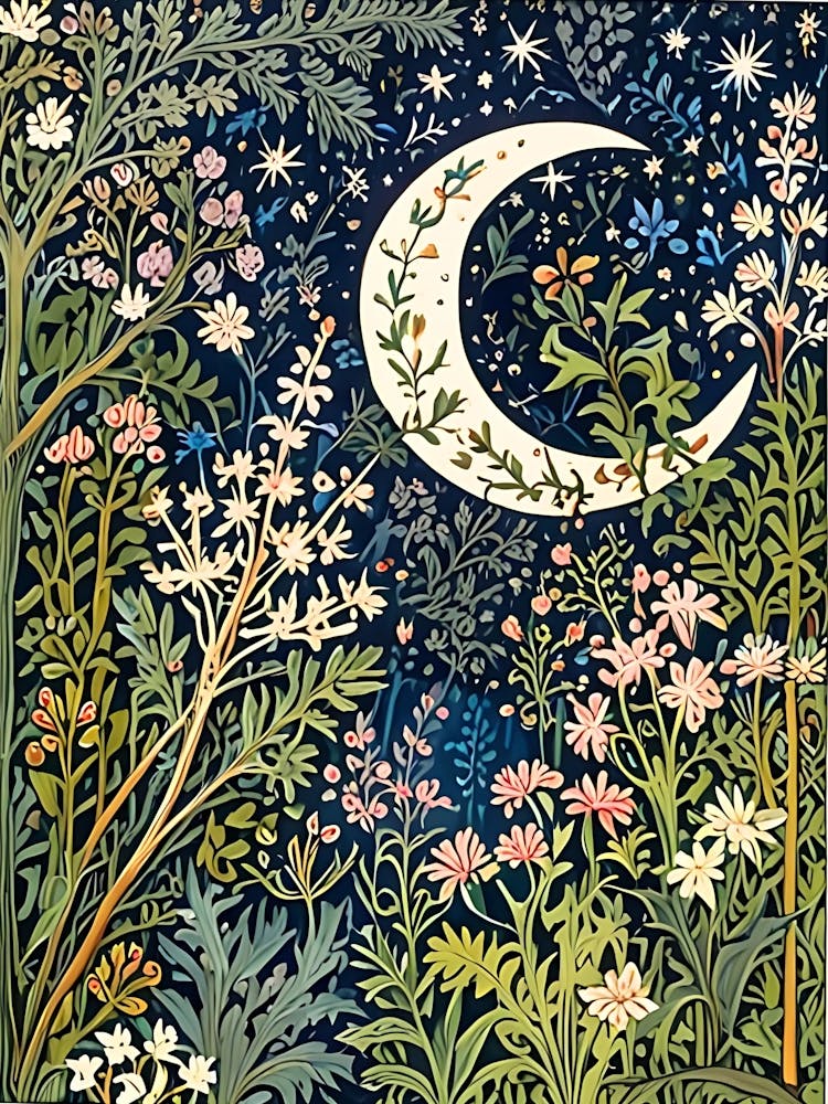 William Morris Moonlight In The Garden 29
