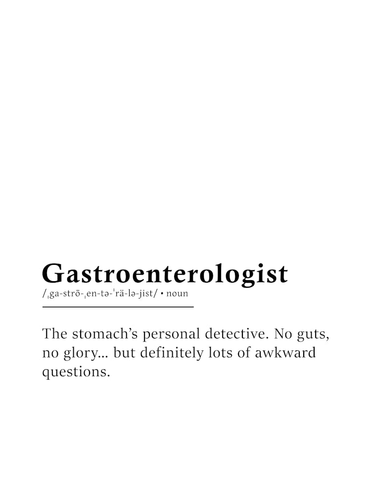 Gastroenterologist Definition Poster - Dictionary
