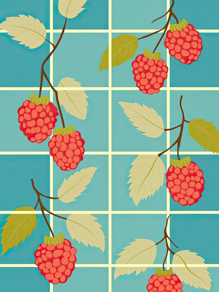 Raspberries Illustration 8