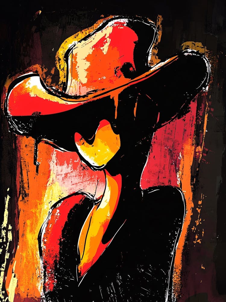 Cowgirl In Hat