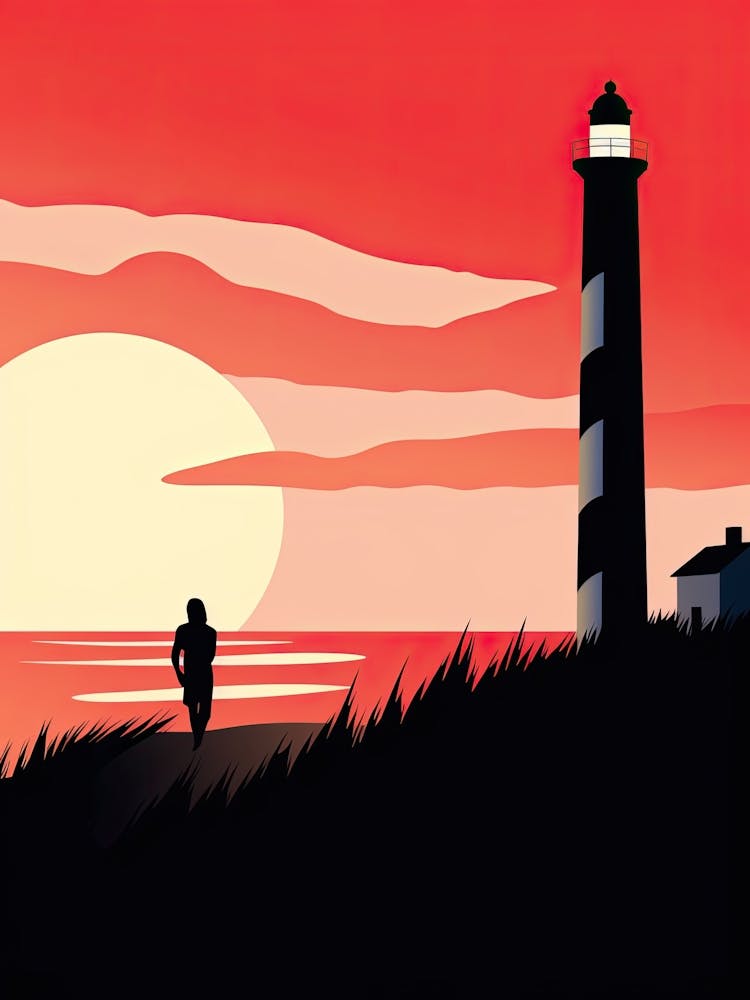 Outer Banks North Carolina, Usa, Bold Outlines 1