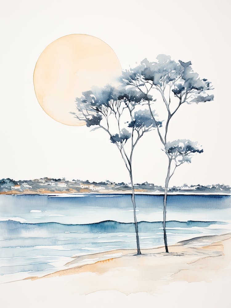 Watercolour Of Bondi Beach   Sydney Australia 1