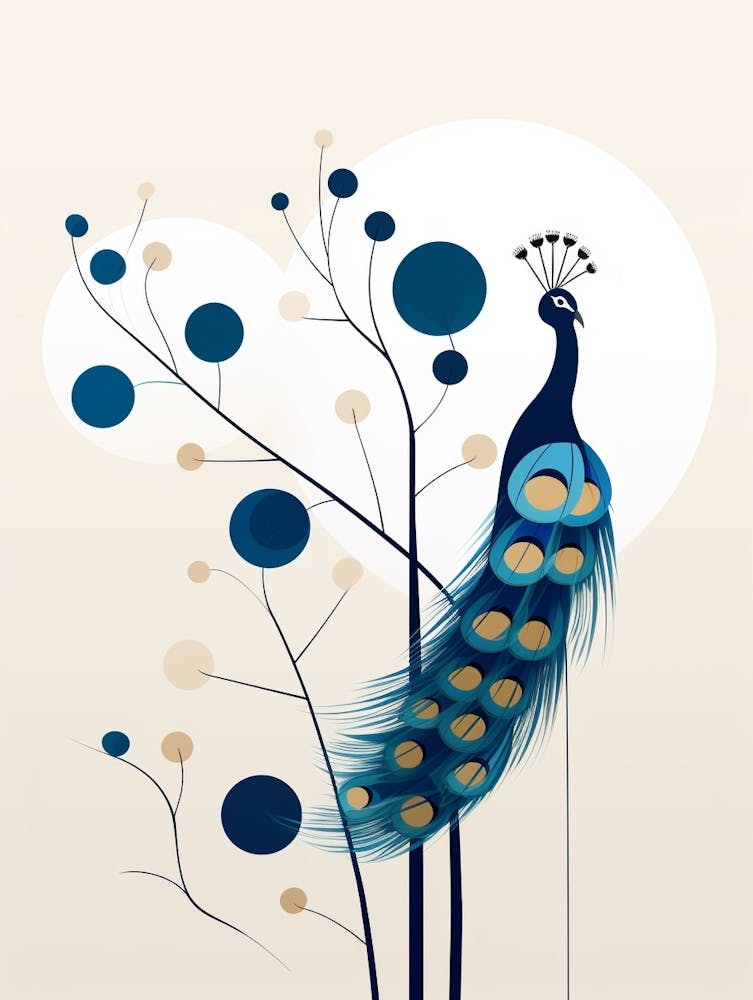 Peacock Minimalist Abstract 5