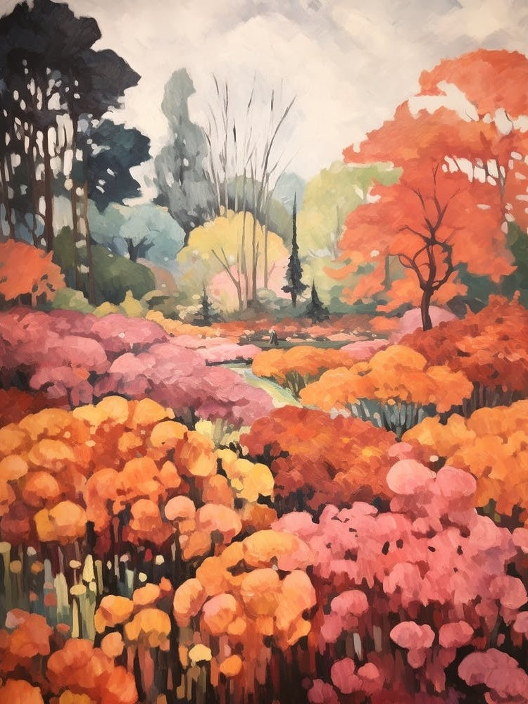 Autumn Gardens Painting Shanghai Botanical Garden China