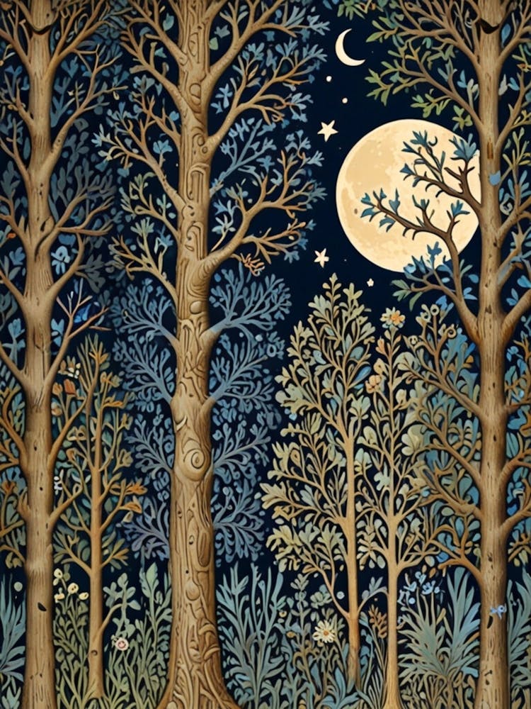 William Morris Moonlight In The Forest 141
