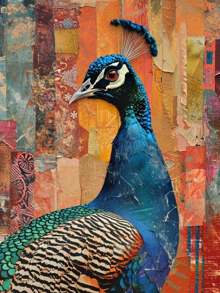 Kitsch Peacock Collage 2