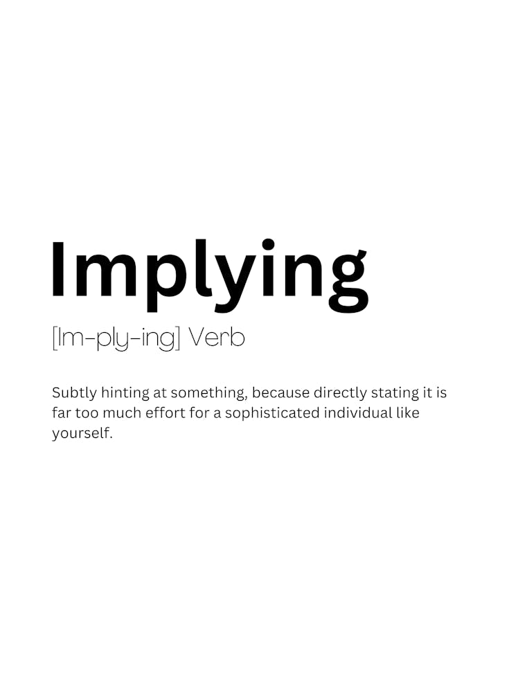 Implying Definition Meaning
