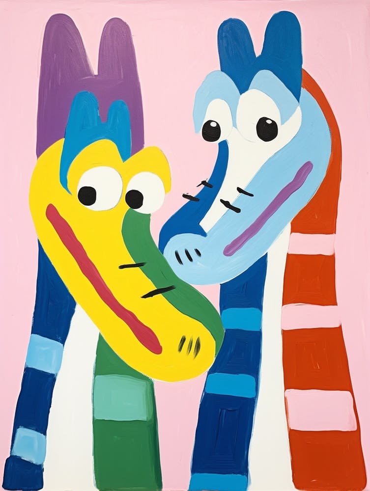 Colourful Kids Animal Art Crocodile 2