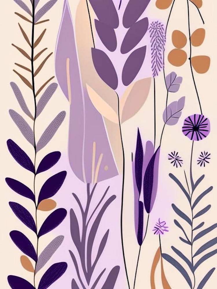 Lavendel Wildblume Moderne gedämpfte Farben 2