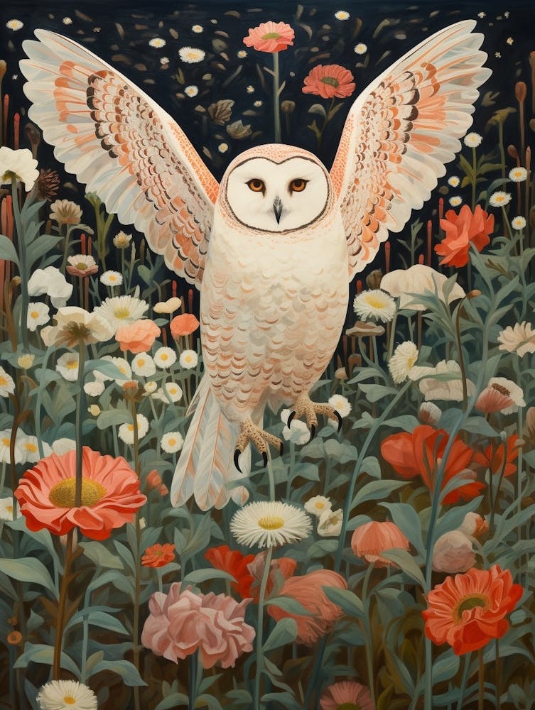 Harfang des neiges 2 Peinture d'oiseau détaillée