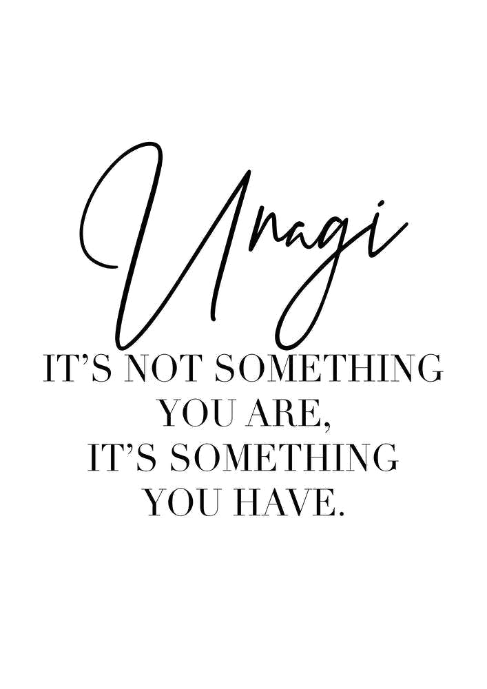 Unagi Its Not Something You Are Its Something You Have