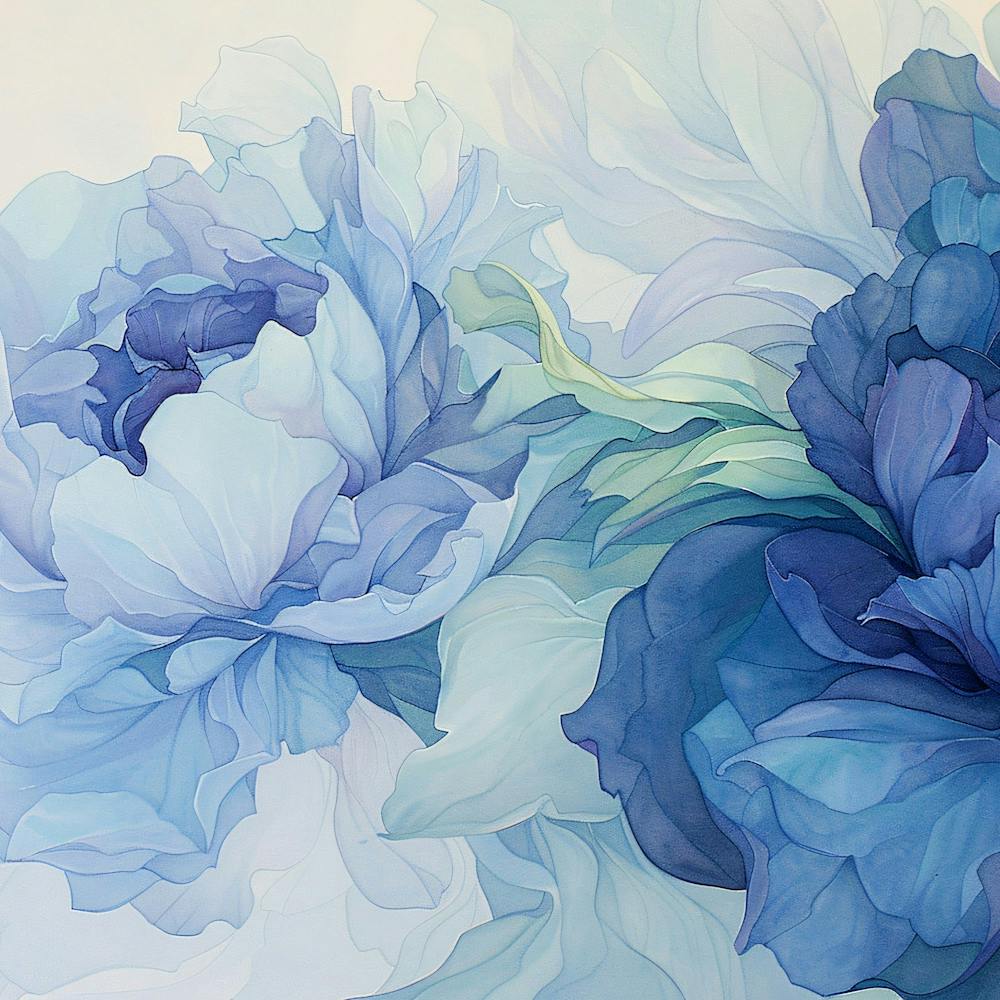 Blue Peonies 1