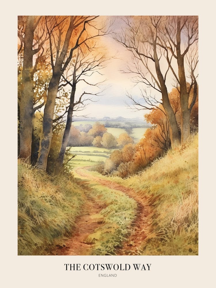 The Cotswold Way England 1 Uk Trail Poster