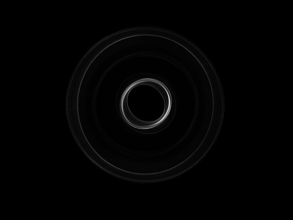 Glowing Abstract Curved Black And White Lines 9