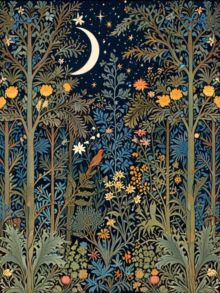 William Morris Moon In The Forest 16