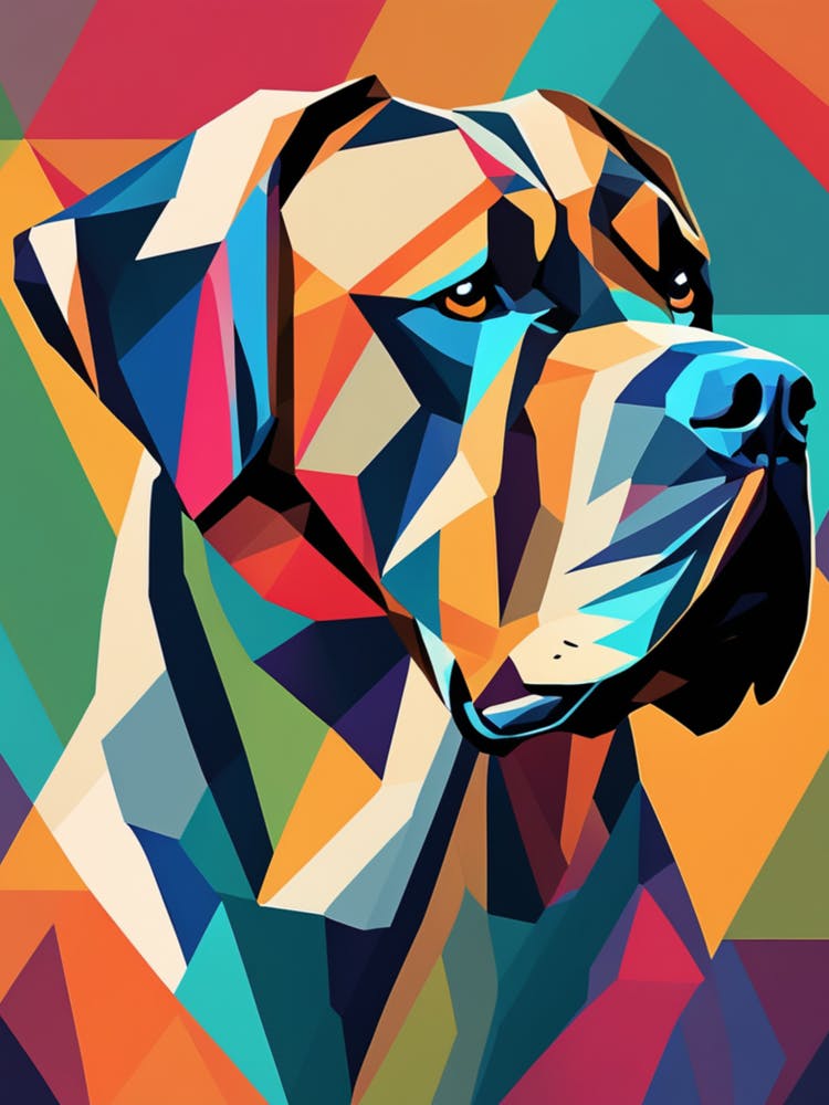 Abstract Dog Painting