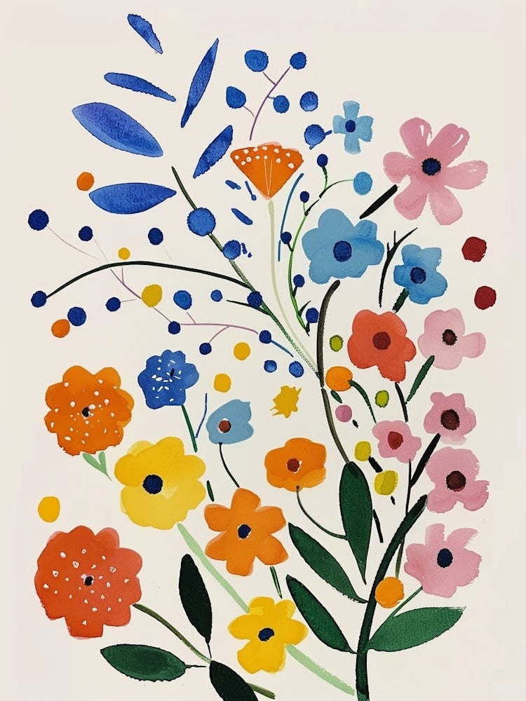 Painted Florals Babys Breath 3