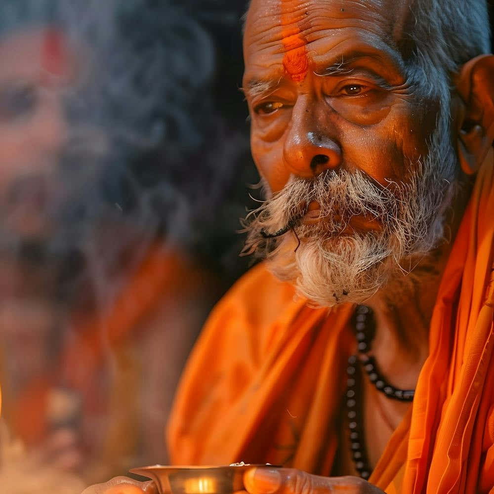 Buddhist Monk In A Temple