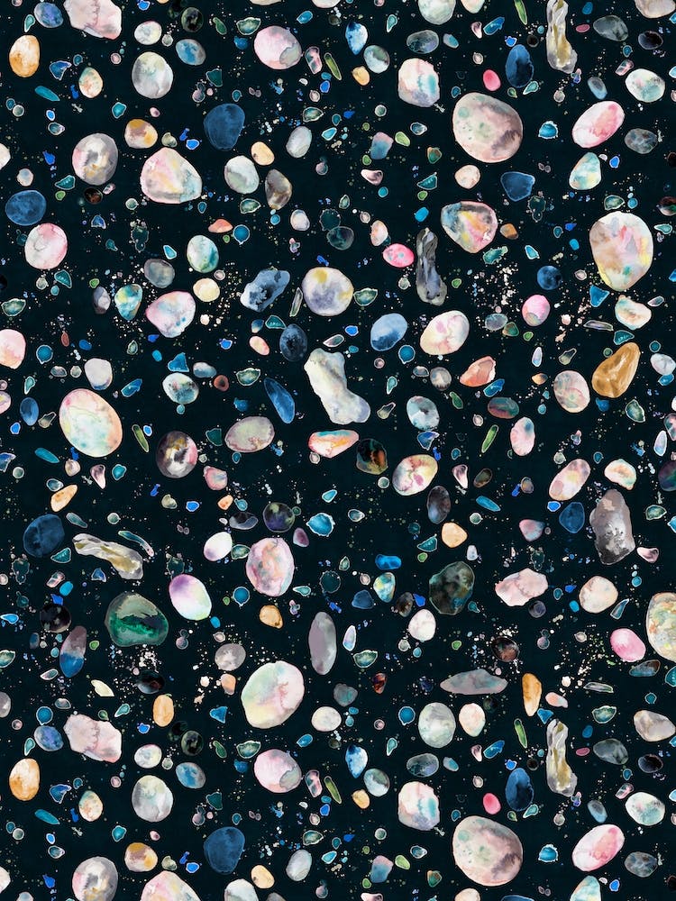 Pebbles Terrazzo Black
