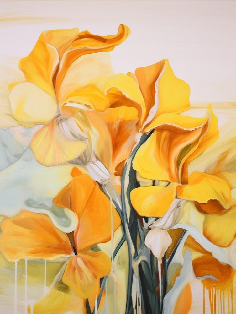 Fall Flower Painting Daffodil 2