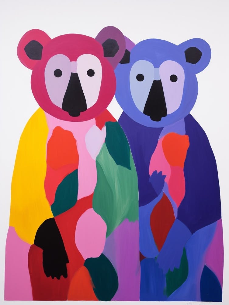 Colourful Kids Animal Art Koala 4