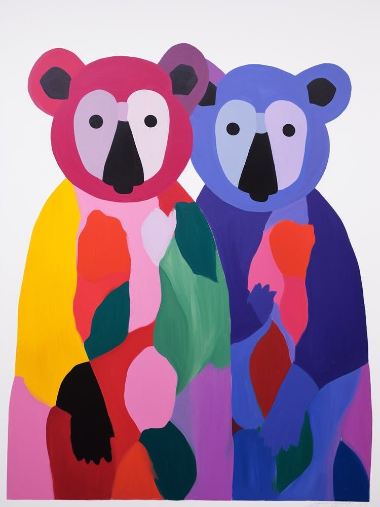 Colourful Kids Animal Art Koala 4