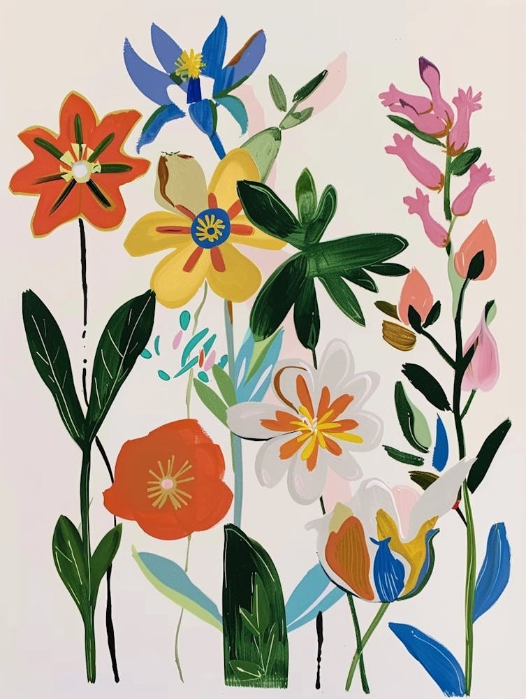 Painted Florals Columbine 2