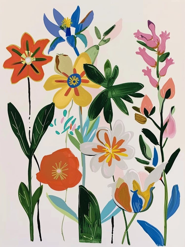 Painted Florals Columbine 2