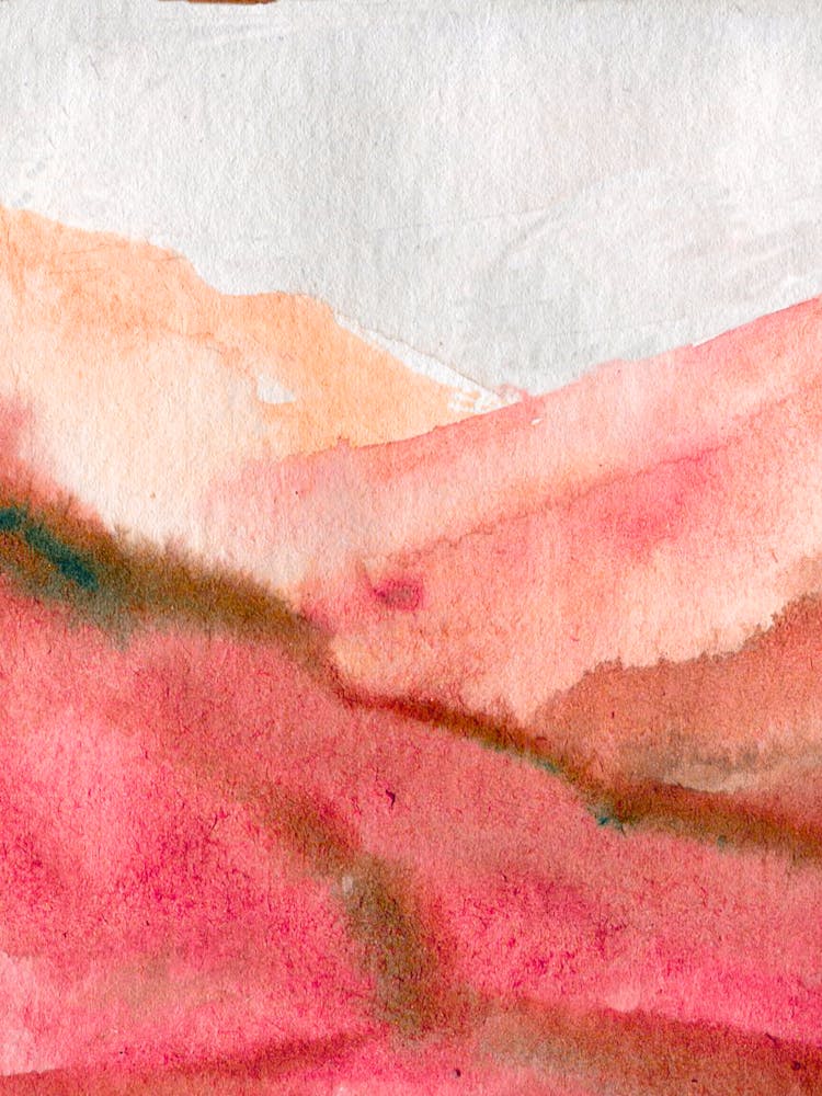 Watercolor Of Mountains 25